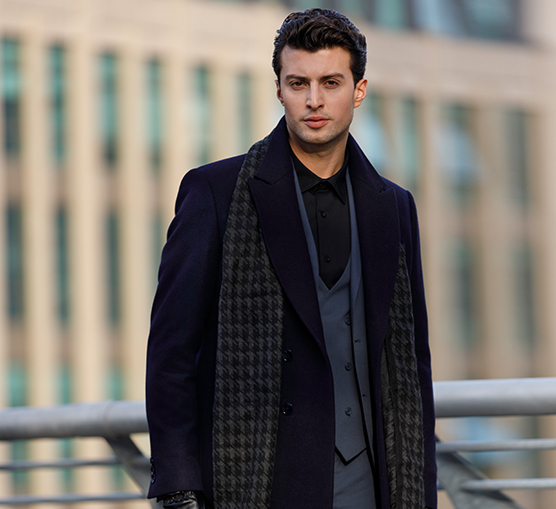 Dark Coat Woolen business coat for winter