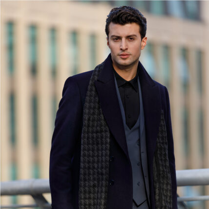 Dark Coat Woolen business coat for winter