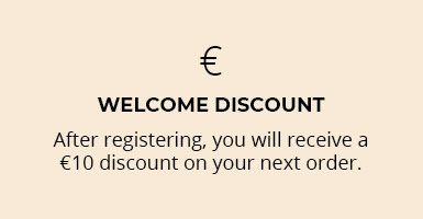 Welcome Discount After registering, you will receive a 10€ discount
