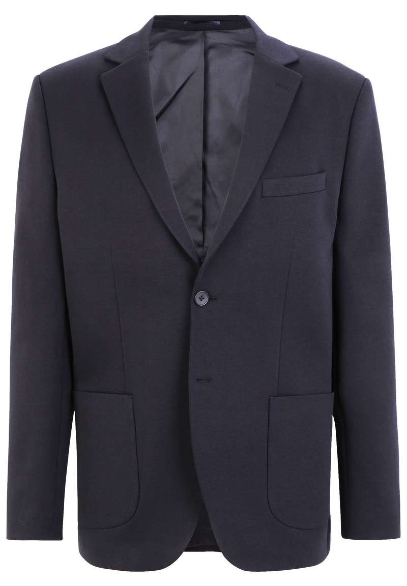 Weiches Sweat Sakko, Marine Detailansicht 2