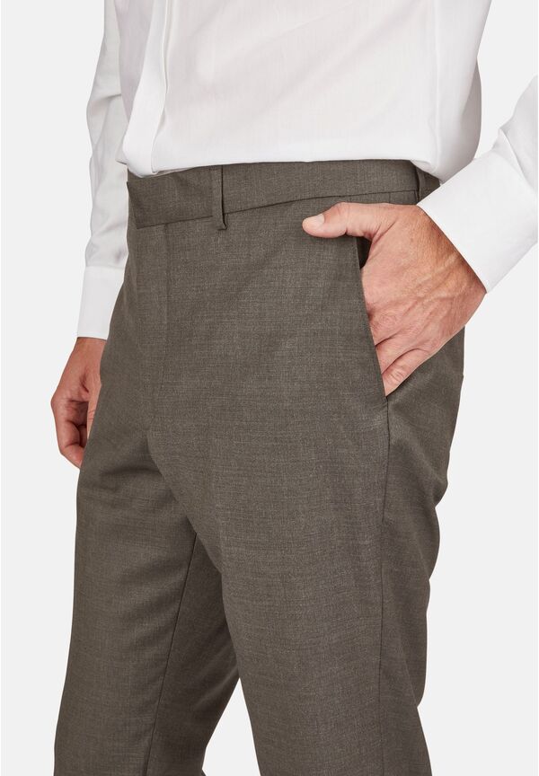 Business suit wool stretch comfortable Regular Fit, Taupe