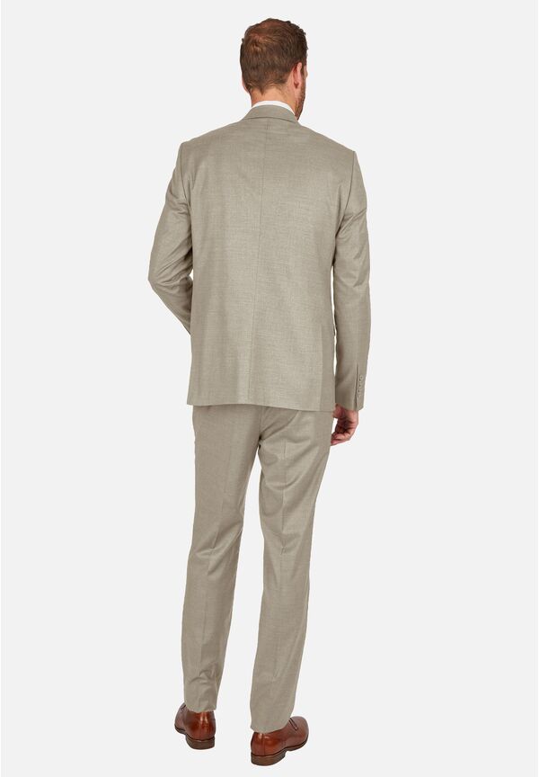 Anzug Regular Fit elastisch, Beige Rückansicht
