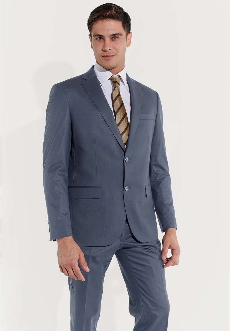 Anzug Regular Fit elastisch, Dove blue Detailansicht 1