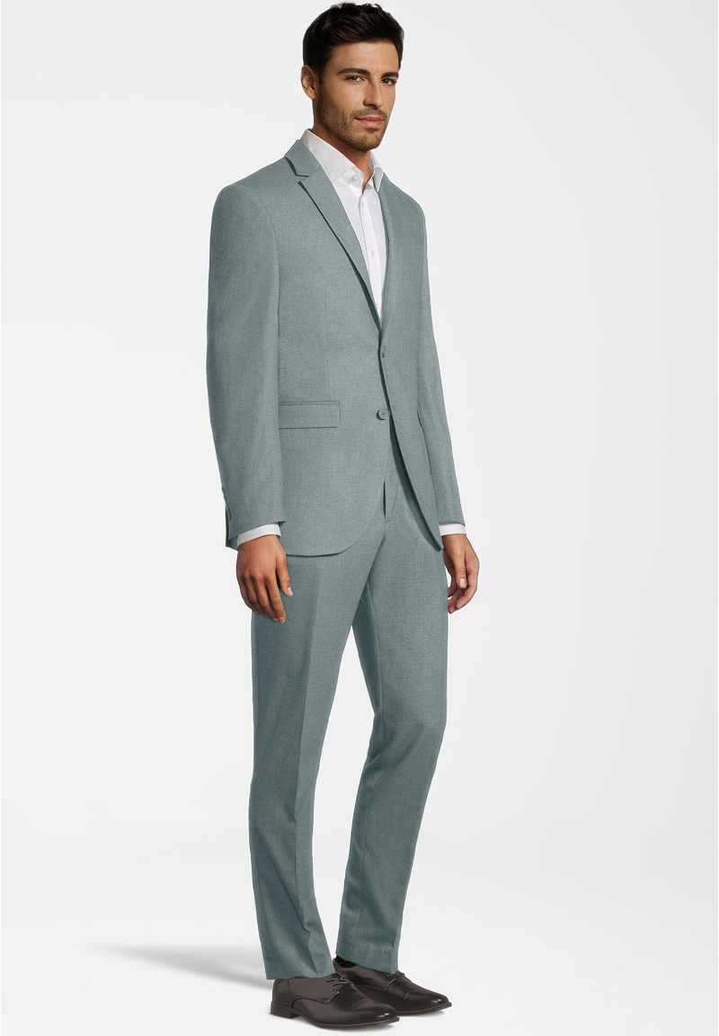 Anzug Regular Fit elastisch, Salbei Detailansicht 1