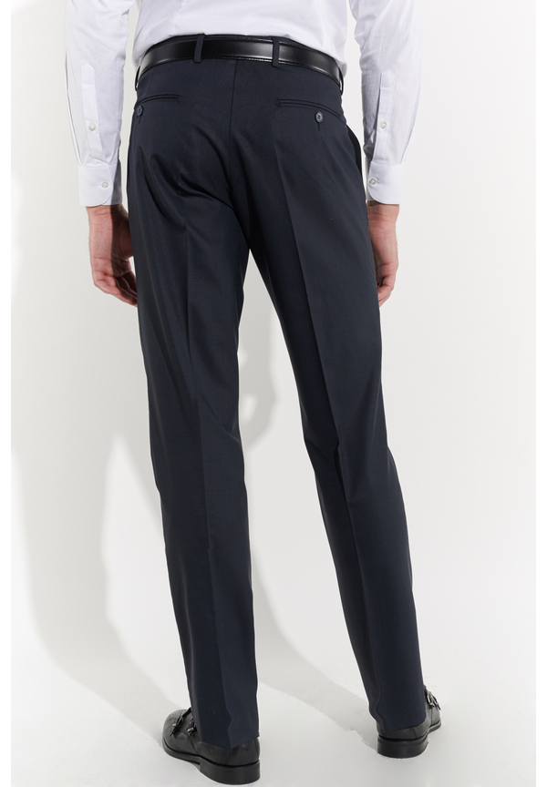 Business Anzug Zweireihig Slim Fit mit Wolle, Marine