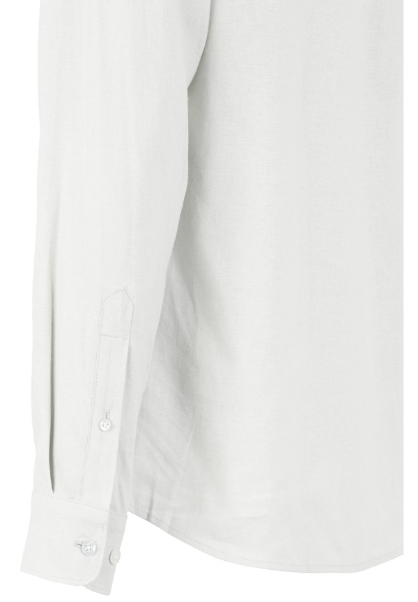 Leinen-Hemd Slim Fit, Weiss 