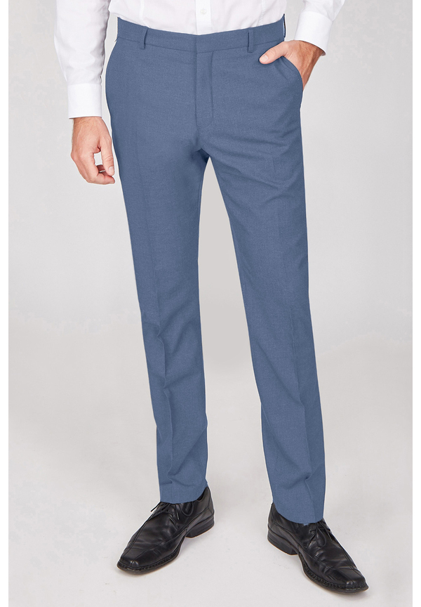 Anzughose Stoffhose Slim Fit Business, Hellblau Frontansicht
