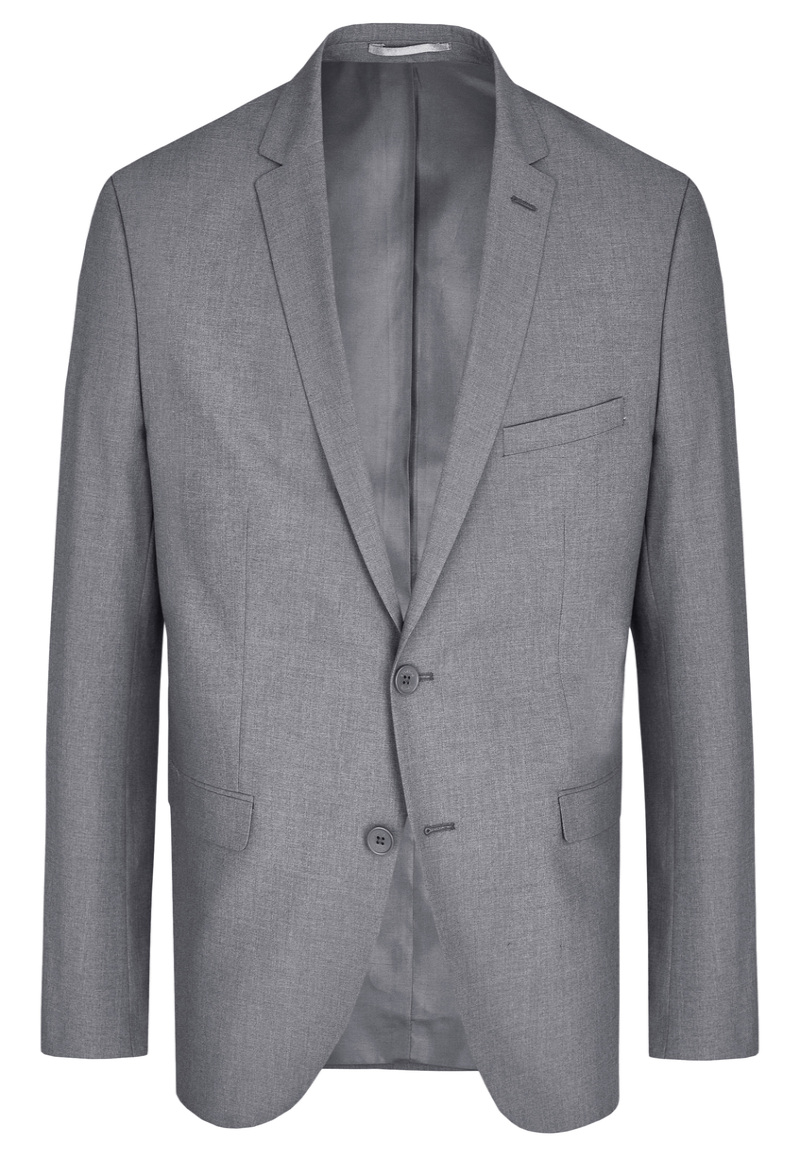Designer Business Sakko Anzug-Jackett Regular Fit, grau