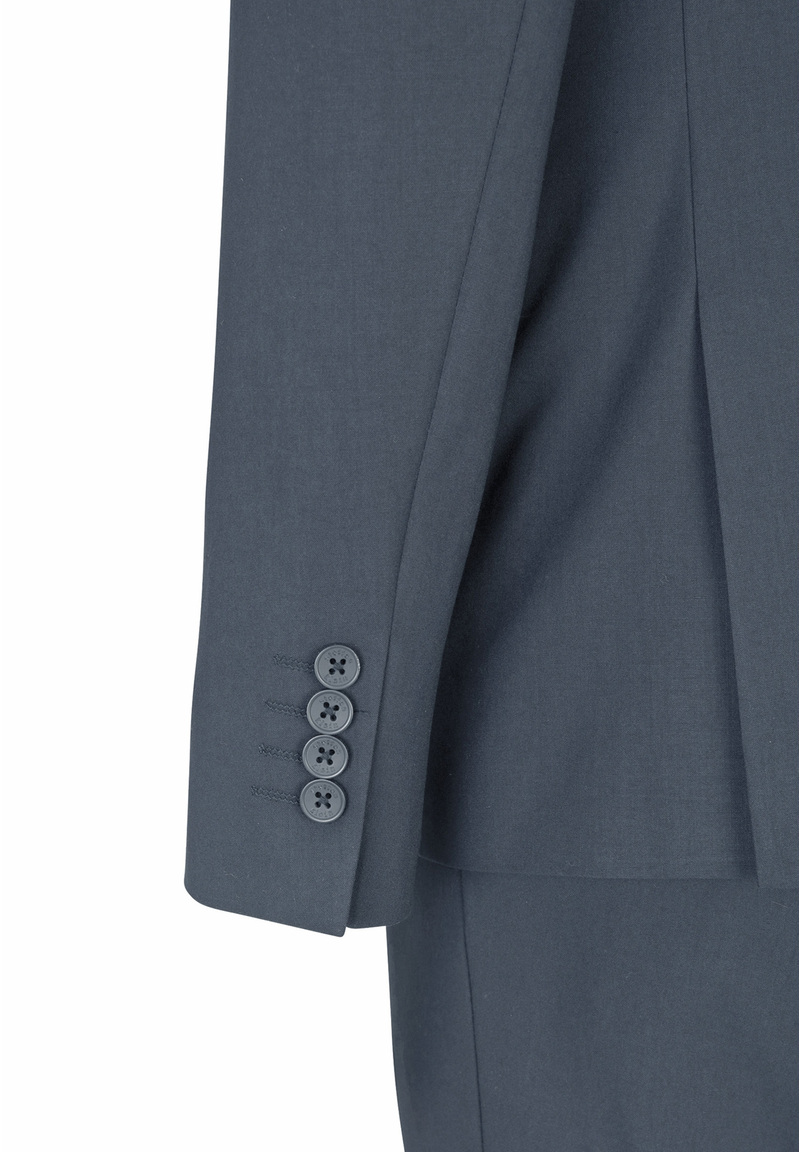 Business Anzug 3-teilig Dreiteiler mit Weste, graublau