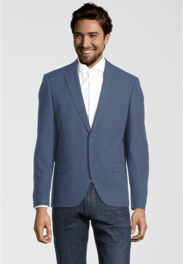 Designer Business Sakko Slim Fit, Hellblau Frontansicht