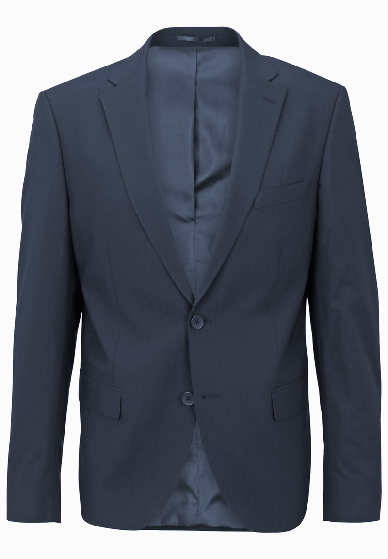 Designer Business Sakko Slim Fit, Graublau Detailansicht 2