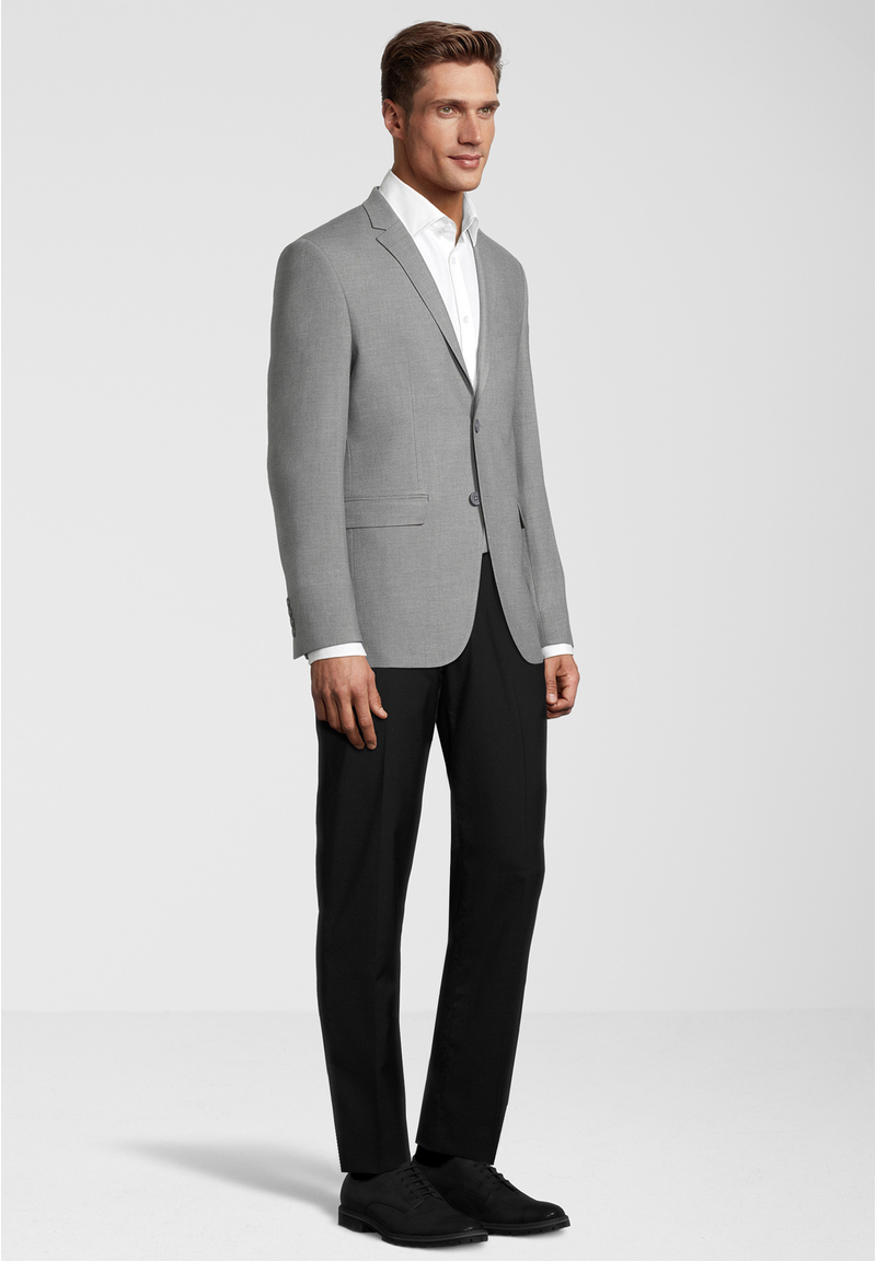 Sakko Struktur elastisch, Grau melange Detailansicht 1