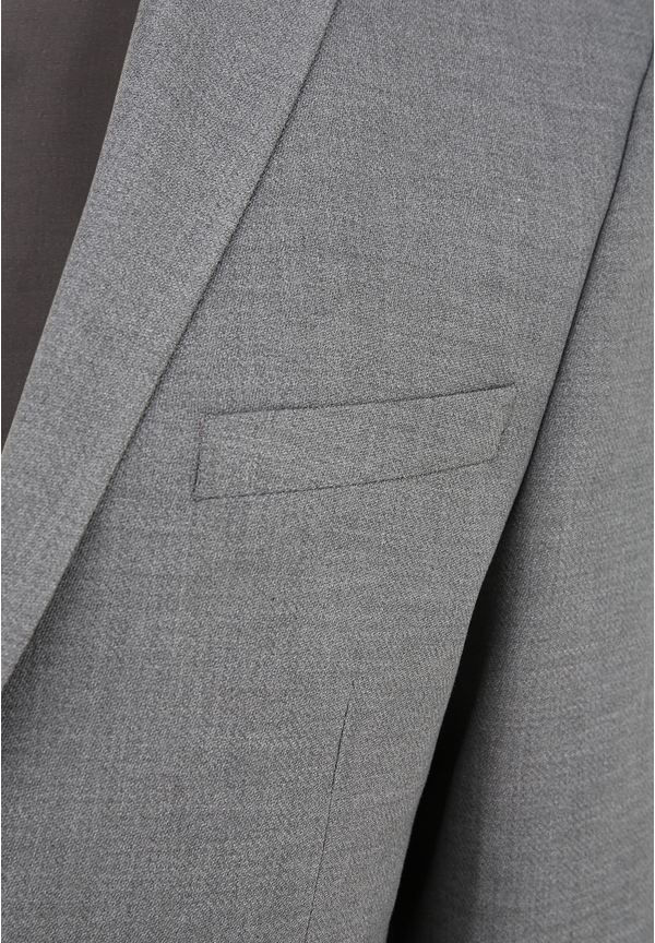 Sakko Struktur elastisch, Grau melange Detailansicht 2