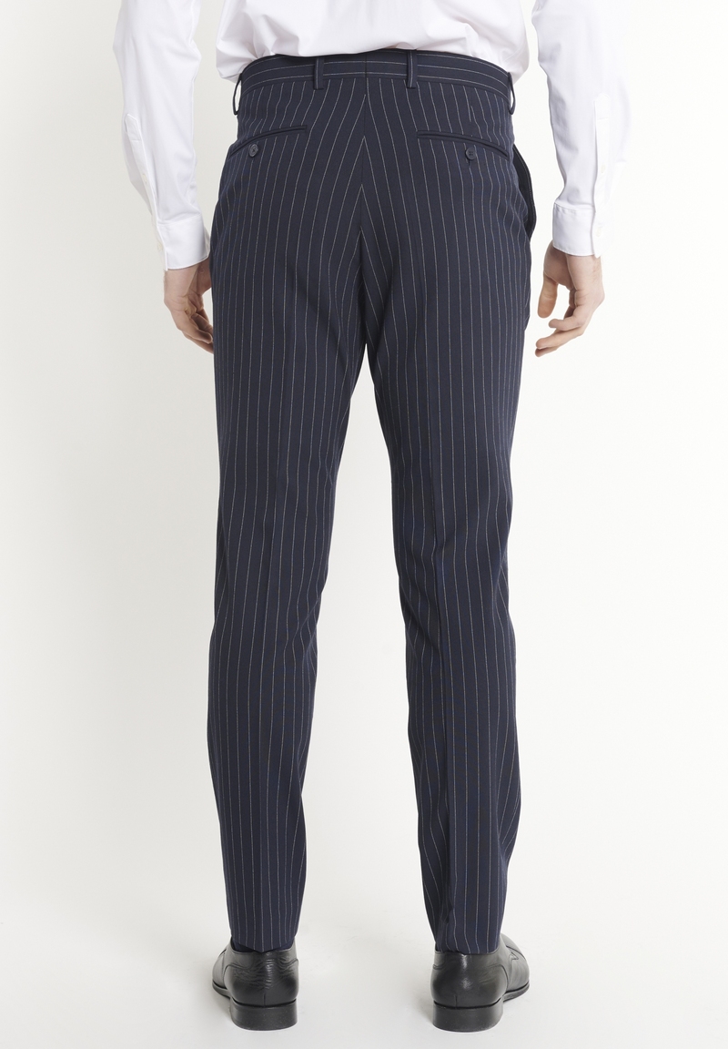 Anzug Slim Fit Nadelstreifen, Marine