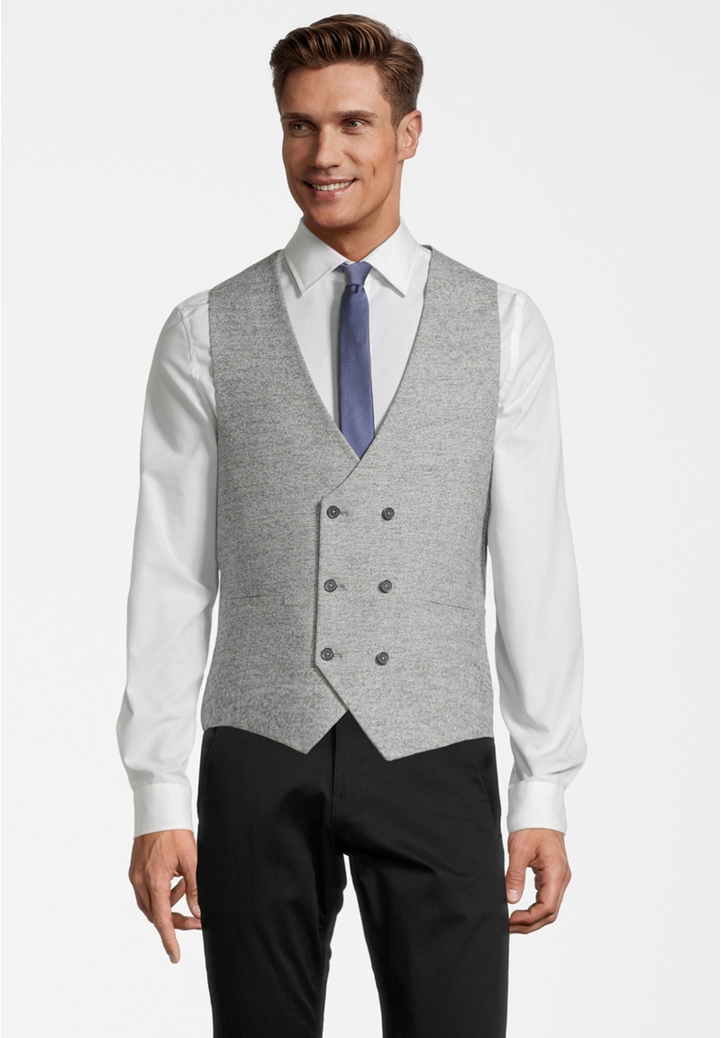Anzug-Weste, grau melange Frontansicht