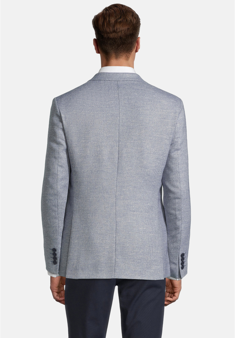 Sakko Leinen-Mix, hellblau Rückansicht