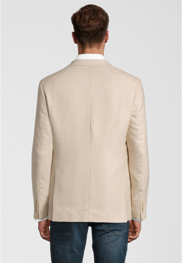 Sakko Leinen-Mix, sand Rückansicht