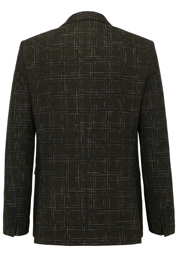 Sakko kariert, khaki