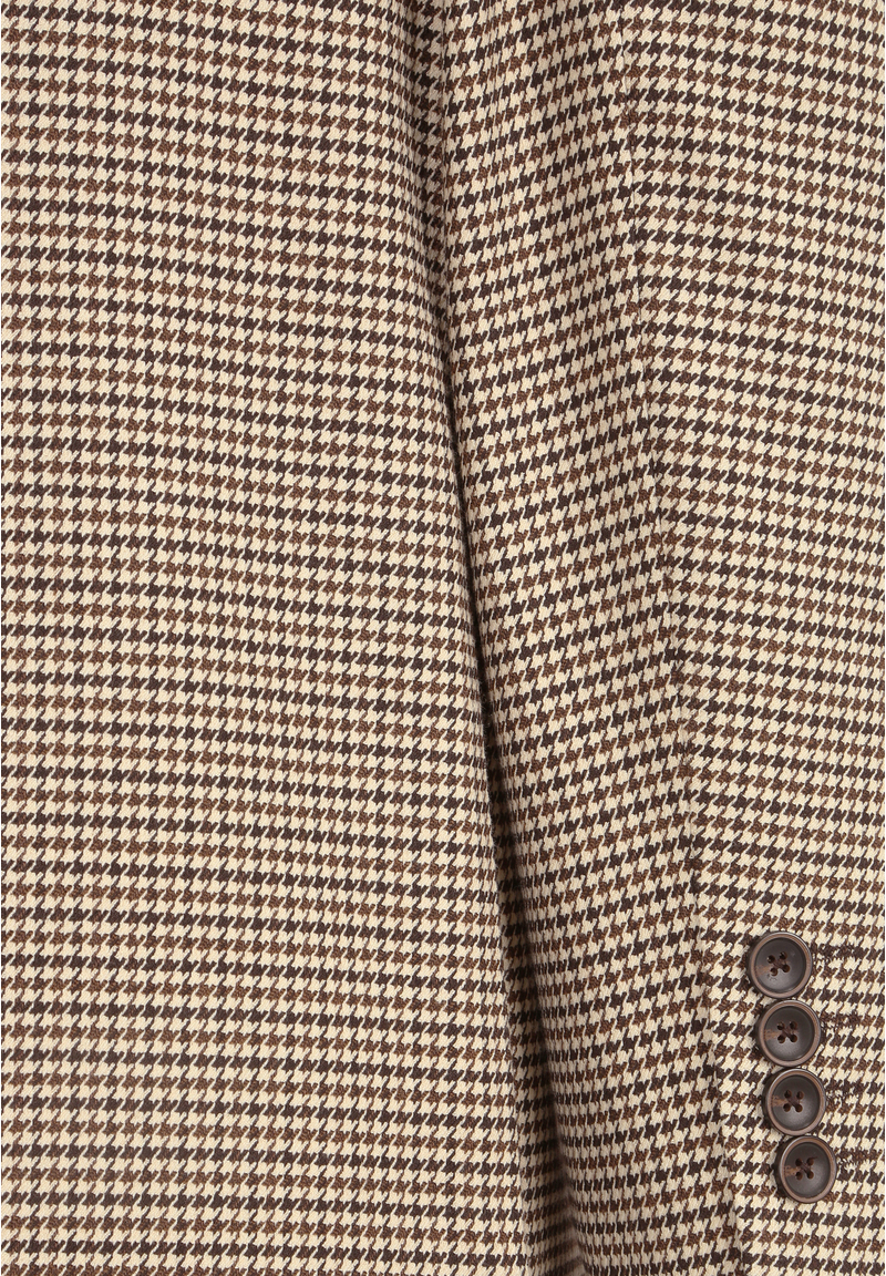 Sakko Hahnentritt, beige-schwarz