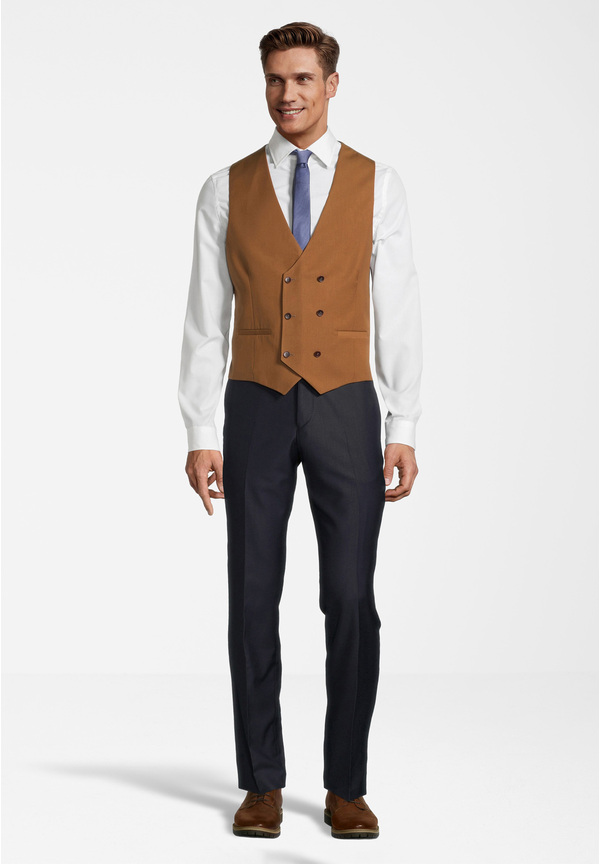 Anzug Dreiteilig kombiniert, beige-schwarz Detailansicht 2