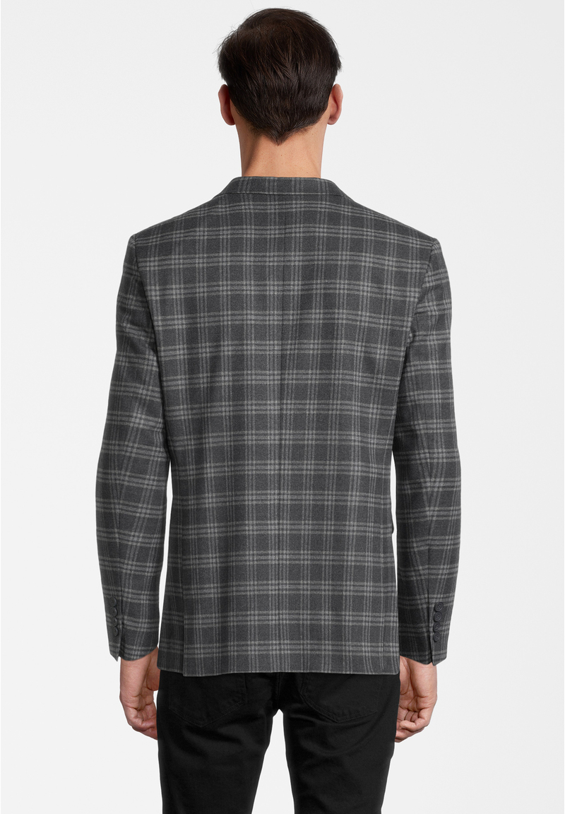 Sakko Karo, marine kariert Rückansicht