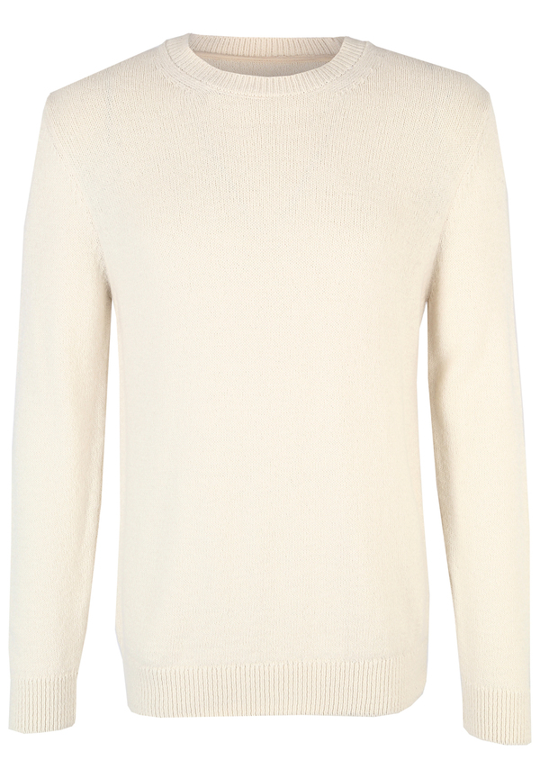 Pullover Rundhals Soft Touch, creme Detailansicht 2