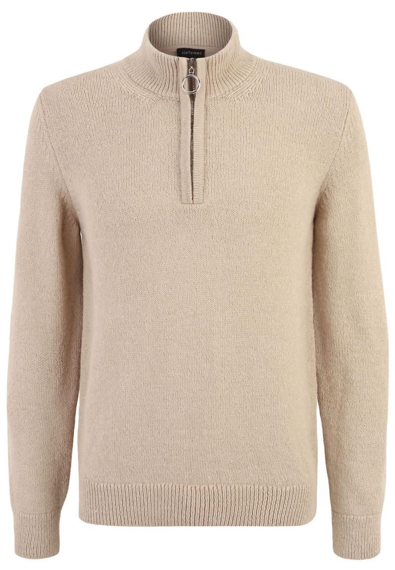 Pullover Troyer Soft Touch, beige Detailansicht 2