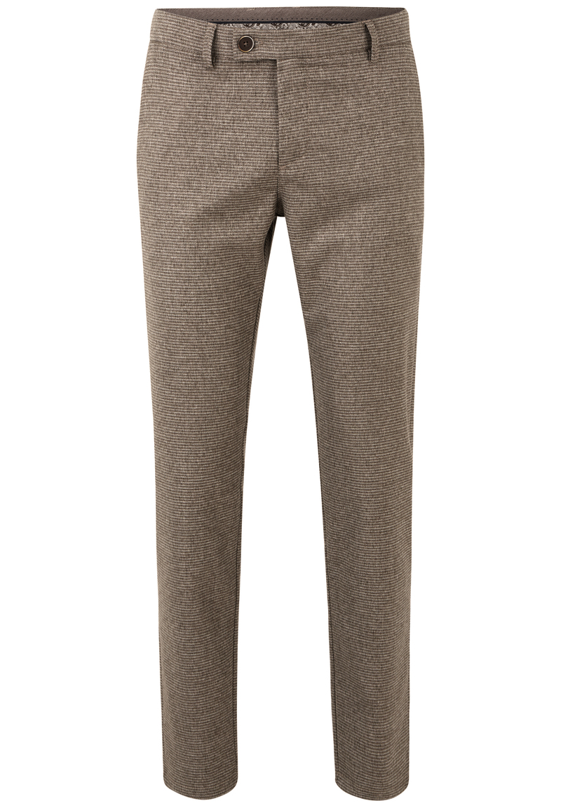 Hose knöchellang zweifarbig, beige Detailansicht 2