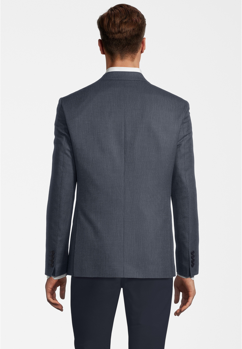 Sakko Fil a Fil Slim Fit, Marine Rückansicht