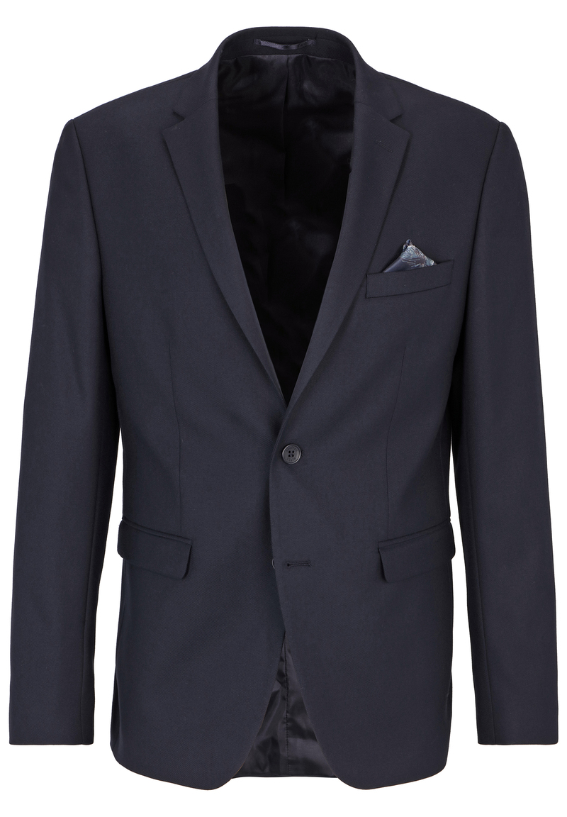 Sakko Struktur Einstecktuch, Marine