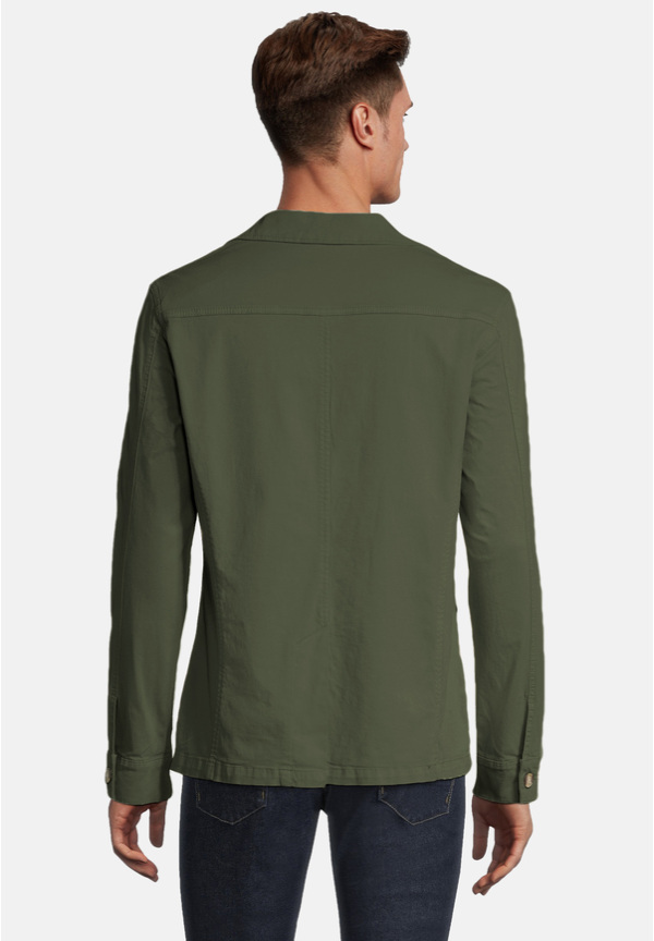 Baumwoll-Sakko, khaki Rückansicht