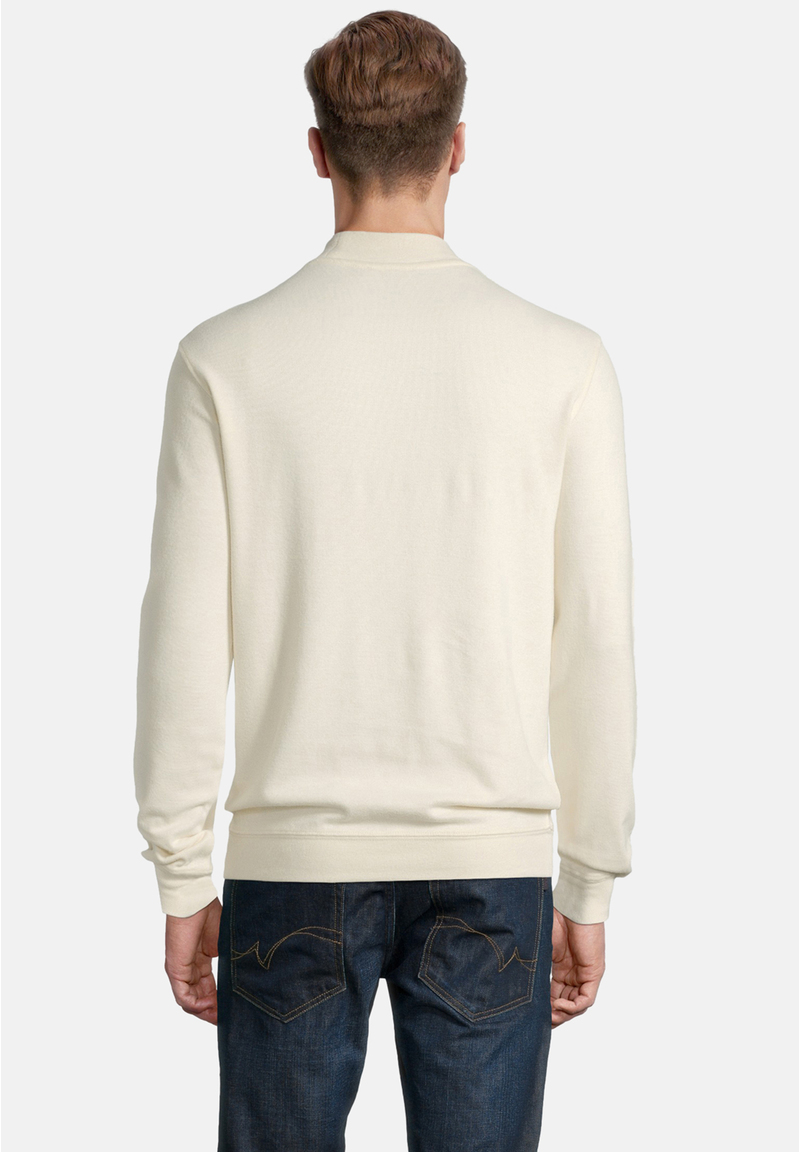 Pullover Stehbund Soft Touch, creme Rückansicht