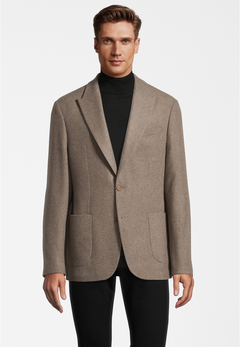 Sakko Woll-Mix, beige Frontansicht