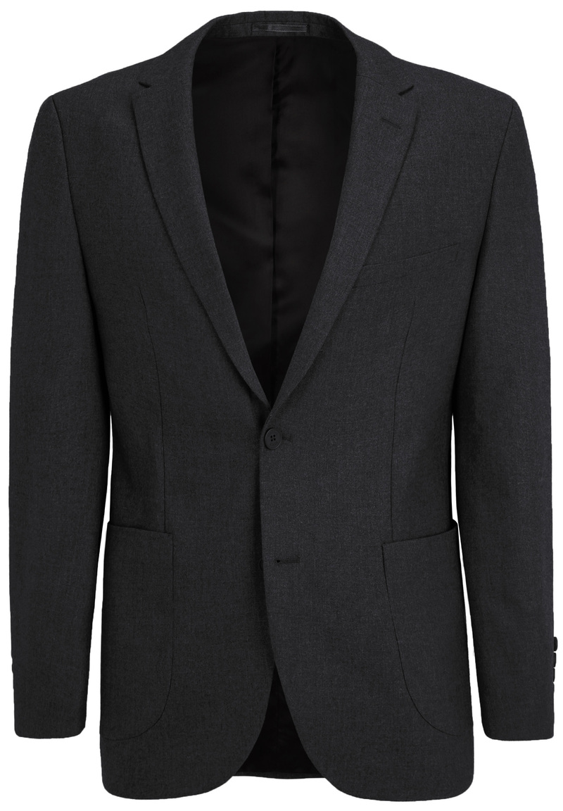 Sakko aufgesetzte Taschen, Graphit Detailansicht 2