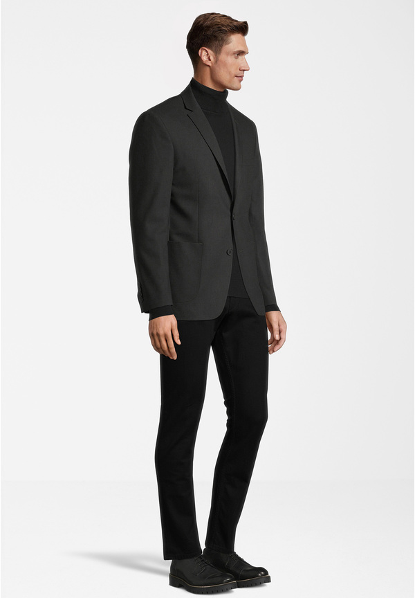 Sakko aufgesetzte Taschen, tanne Detailansicht 1