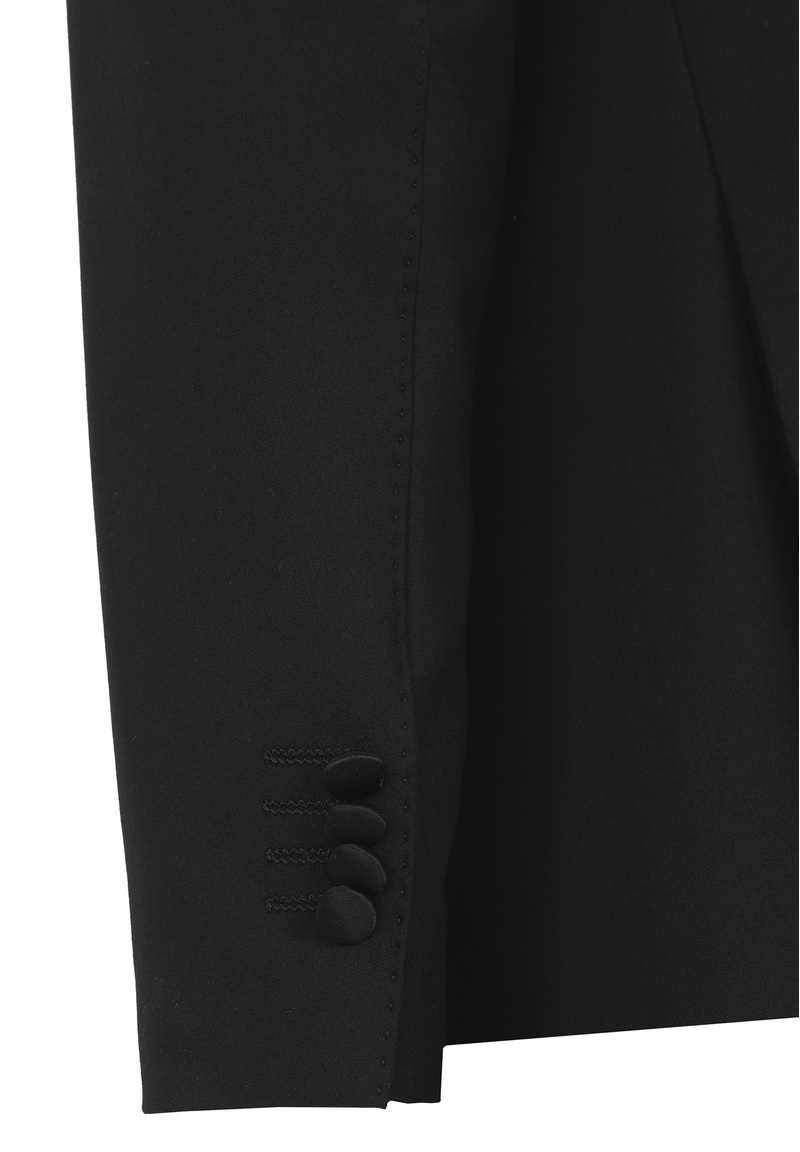 5-piece tuxedo with bow tie and pocket square, schwarz