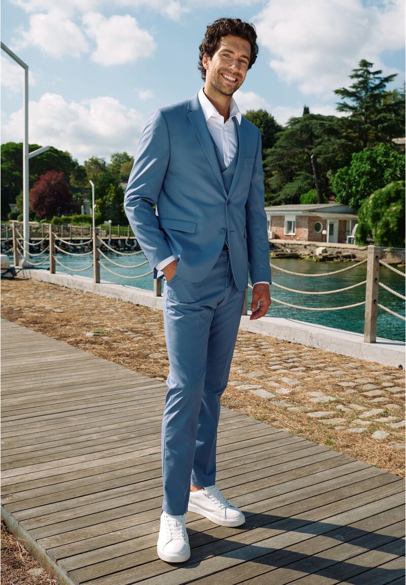 Designer Suit Slim Fit, light blue Detailansicht 2