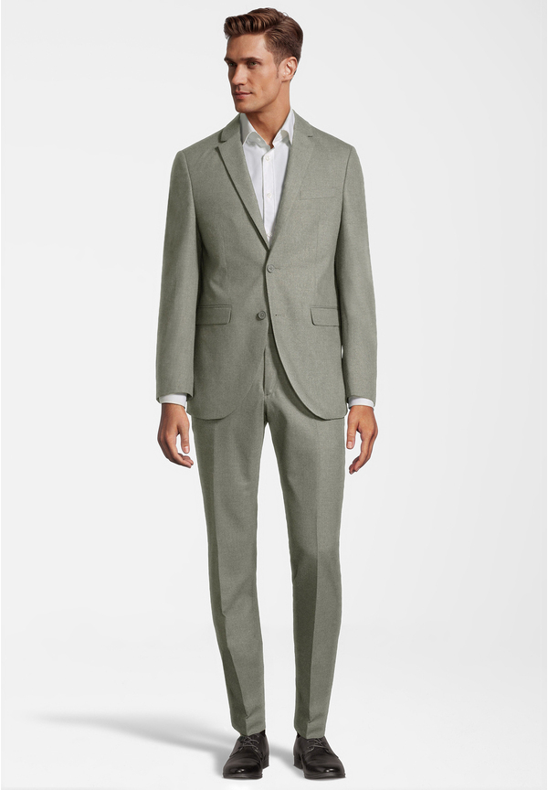 Designer Anzug Slim Fit, khaki Frontansicht